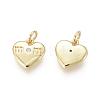 Golden Plated Brass Charms LS-ZIRC-L087-041G-2