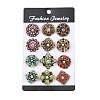 12Pcs Exquistie Rhinestone Brooch JEWB-G047-01AG-3