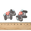 Printed Wooden Pendants WOOD-T033-01F-3