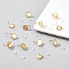 12Pcs Brass Stud Earring Findings KK-BC0008-34-4