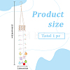 Flower Round Glass Beads Tassel Hanging Suncatchers for Window Garden Outdoor Decoration HJEW-WH20020-007C-2