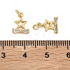 Brass Pave Cubic Zirconia Charms KK-A291-28B-G-3