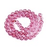 Crackle Transparent Glass Beads Strands GLAA-Q108-02A-11-2
