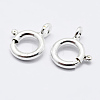 925 Sterling Silver Spring Ring Clasps STER-K167-076A-S-3