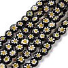 Handmade Millefiori Glass Flat Round Bead Strands X-LK-P011-20-1