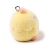 Flocking Opaque Resin Pendants RESI-G128-01K-2