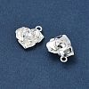 Valentine's Day Brass Micro Pave Cubic Zirconia Charms KK-P355-15S-01-2
