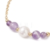 Natural Gemstone Beads Link Bracelets BJEW-JB13087-4