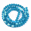 Imitate Austrian Crystal Bicone Frosted Glass Beads Strands LS-EGLA-A039-T6mm-MB01-2