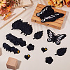 40Pcs 4 Styles Polyester Embroider Thread Iron on/Sew On Patches PATC-TA0001-45B-9
