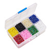 1 Box 8/0 Glass Seed Beads Round  Loose Spacer Beads SEED-X0050-3mm-12-5