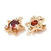 Brass Pave Cubic Zirconia Connector Charms CU-CBAEC99-13G-01-2