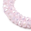 Electroplate Glass Beads Strands GLAA-Q105-03-05-3