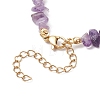 Natural Amethyst Chip Beaded Bracelets for Women X-BJEW-JB11742-03-4