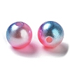 Rainbow ABS Plastic Imitation Pearl Beads OACR-Q174-8mm-14-2