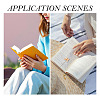3Pcs Butterfly Acrylic & Alloy Musical Note Guitar Charm Bookmark AJEW-TA00045-6