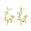 Brass Earring for Women EJEW-P268-01G-1