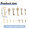 64Pcs 14 Styles Alloy Pendants FIND-DC0008-39-2