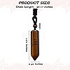 Natural Tiger Quartz Bullet Pendant Necklace JN1043A-3