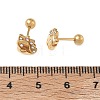 304 Stainless Steel Crystal Rhinestone Animal Cartilage Earrings SA-CBA1F7E-01G-01-3