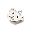 Brass Micro Pave Cubic Zirconia Pendants KK-M301-01P-2