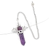 Natural Amethyst Dowsing Pendulum Big Pendants PW-WG53910-01-1