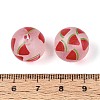 Transparent Frosted Acrylic Beads FACR-T008-03E-3