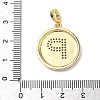 Brass Micro Pave Clear Cubic Zirconia Pendants KK-L253-17G-P-3