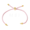 Adjustable Round Braided Microfiber Leather Cord Bracelet Making KK-CBAC260-01G-26-1