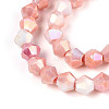 Anti-Tarnish Electroplate Bicone Glass Beads Strands EGLA-T021-6mm-16-04-3