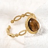 304 Stainless Steel Cuff Open Rings for Women GG-CBA7994-01G-08-3