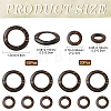 35Pcs Wood Jewelry Findings Coconut Linking Rings COCO-YW0001-01-2