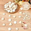 180Pcs 3 Styles Wood Beads WOOD-PA0001-63-6