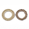 Handmade Reed Cane/Rattan Woven Linking Rings WOVE-T006-067-2