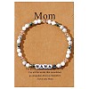 Mother's Day Dyed Synthetic Turquoise & Glass Beads Stretch Bracelets SK3516-8-1