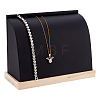 Wood Slant Back Necklaces Storage Rack NDIS-WH0001-16D-1