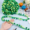 6.5 Yards Gradient Color Polyester Pom Pom Ball Tassel Ribbons DIY-GA0006-95C-3