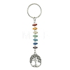 Chakra Natural Lava Rock & Alloy Tree of Life Pendant Keychain KEYC-JKC00644-04-1