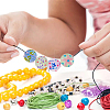14Pcs 7 Colors AB Color Transparent Crackle Acrylic Round Beads OACR-FH0001-049-6