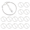 15Pcs Brass & Iron Snake Chains Bracelets for Women BJEW-ME0001-24-1