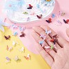 40Pcs 8 Styles Luminous Resin Butterfly with Flower Cabochons CRES-TA0001-98-6