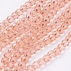 Faceted(32 Facets) Round Glass Beads Strands X-EGLA-J042-4mm-23-1