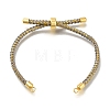 Braided Cotton Cord Slider Bracelet Making MAK-R001-01G-26-1