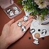 10Pcs 5 Styles Ghost with Word & Musical Instruments & Radio & Headset Enamel Pin JEWB-CP0001-08-3