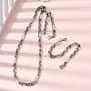 304 Stainless Steel Link Chain Bracelet & Necklace Jewelry Sets SJEW-L199-09P-1
