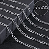 DIY Aluminium Curb Chains Bracelet Necklace Making Kit DIY-SP0001-13A-S-4