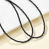 Natural Black Spinel Beaded Necklaces NJEW-K114-A-A20-2