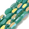 Electroplate Opaque Glass Beads EGLA-H112-06-HR02-1