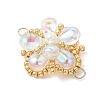 Glass & Seed Beads Links Connector Charms PALLOY-MZ01183-4