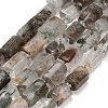 Natural Green Lodolite Quartz/Garden Quartz/Green Phantom Quartz Beads Strands GG-CBAC61B-D02-01-2